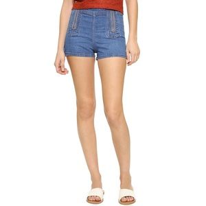 Free People | 'Be Mine' Double Zip Denim Shorts